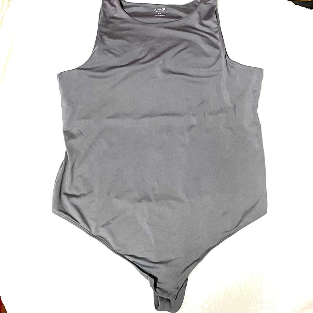 Alfani steel gray bodysuit